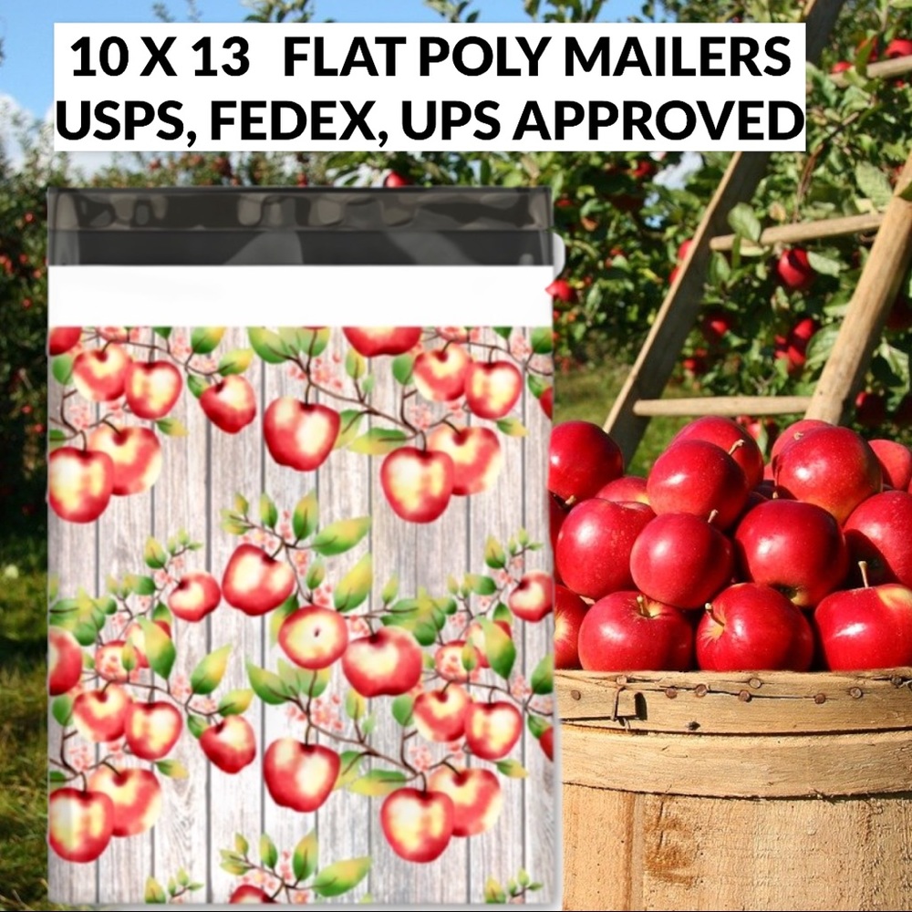 50 10X13 Apple Flat Poly Mailers PRICE IS FIRM CLEARANCE - Picture 3 of 3
